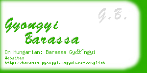 gyongyi barassa business card